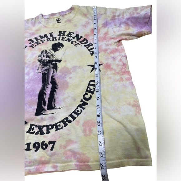 Jimi Hendrix Tie Dye Crewneck T-Shirt Color: Purple/Yellow | Size:S - Picture 6 of 6